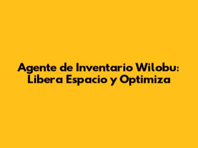 Agente de Inventario Wilobu: Libera Espacio y Optimiza