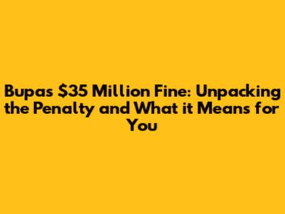 Bupa's $35 Million Fine: Unpacking the Penalty and What it Means for You