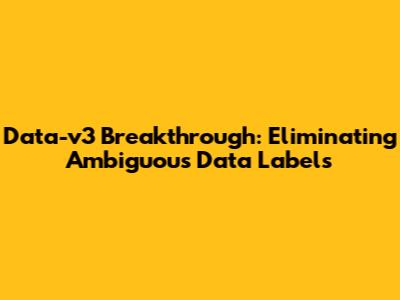 Data-v3 Breakthrough: Eliminating Ambiguous Data Labels
