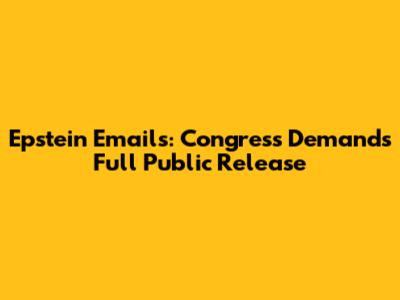 Epstein Emails: Congress Demands Full Public Release