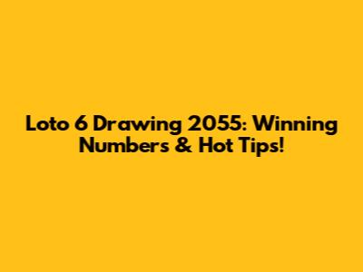 Loto 6 Drawing 2055: Winning Numbers & Hot Tips!