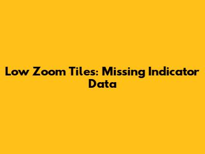 Low Zoom Tiles: Missing Indicator Data