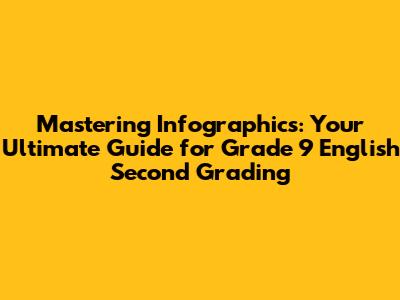 Mastering Infographics: Your Ultimate Guide for Grade 9 English Second Grading