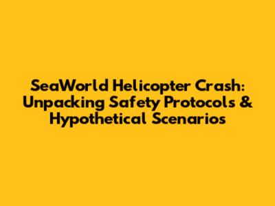 SeaWorld Helicopter Crash: Unpacking Safety Protocols & Hypothetical Scenarios