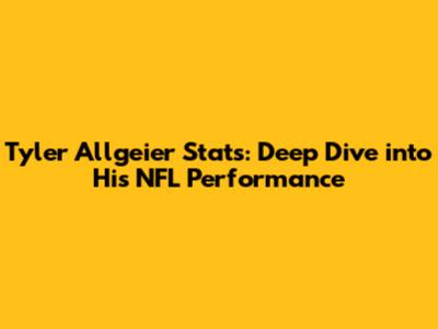Tyler Allgeier Stats: Deep Dive into His NFL Performance