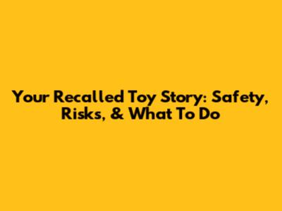 Your Recalled Toy Story: Safety, Risks, & What To Do